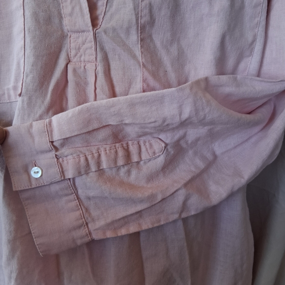 Old Navy Soft Pink Linen-Cotton Shirt - Picture 2 of 5
